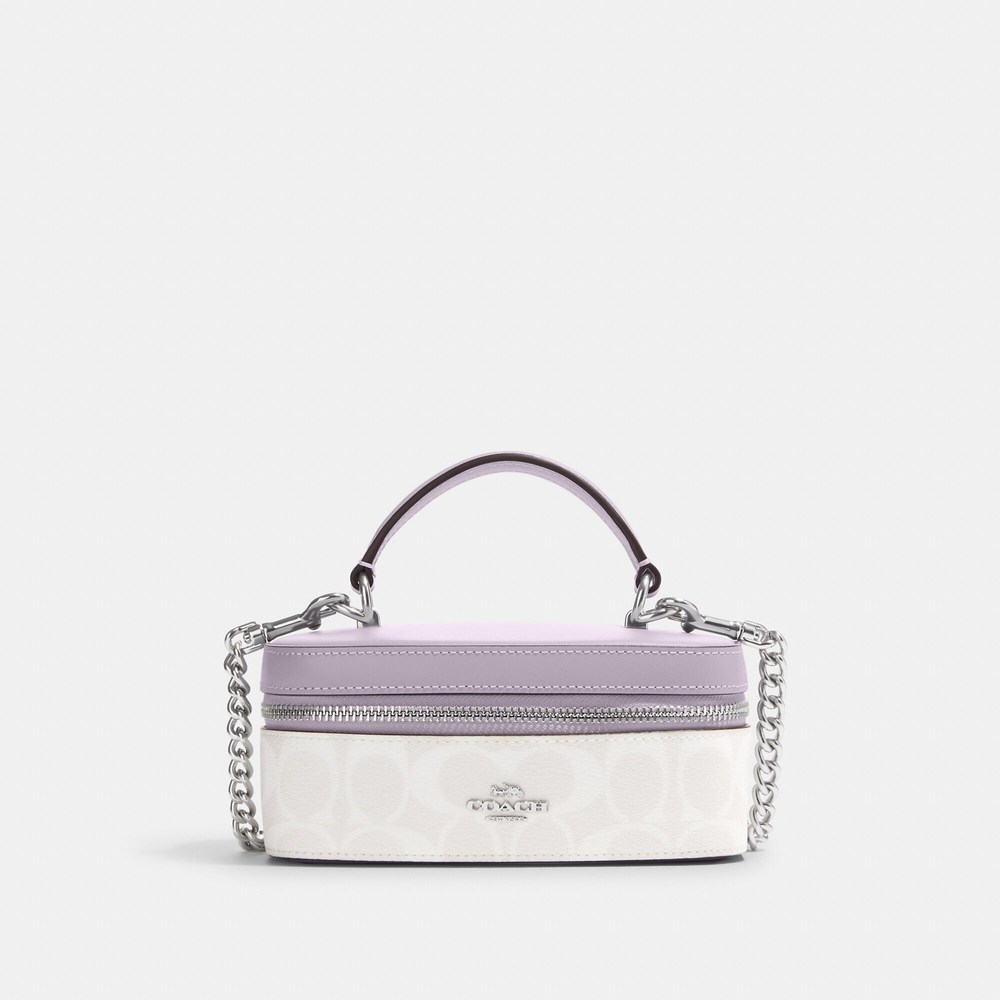 NWT Coach Outlet Train Case Crossbody In Signature Canvas - Picture 1 of 5